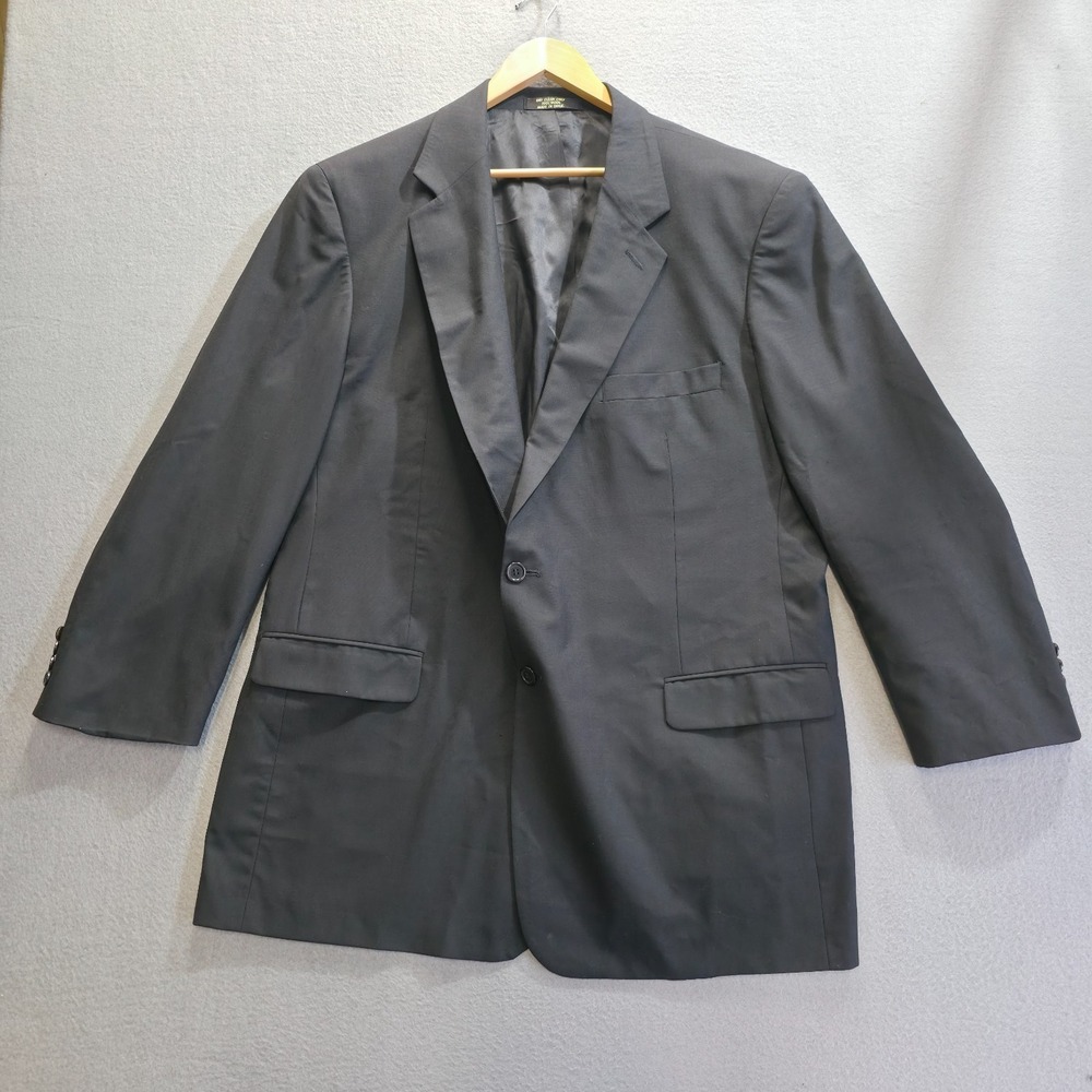 Corporate Image Men's Black‎ 2 Button 100% Wool Blazer Size 50L